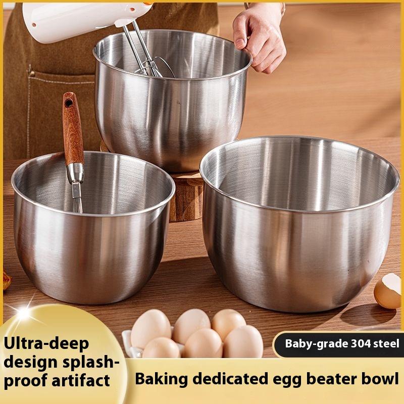Kitchen Baking Containers - Tigela de mistura de aço inoxidável,