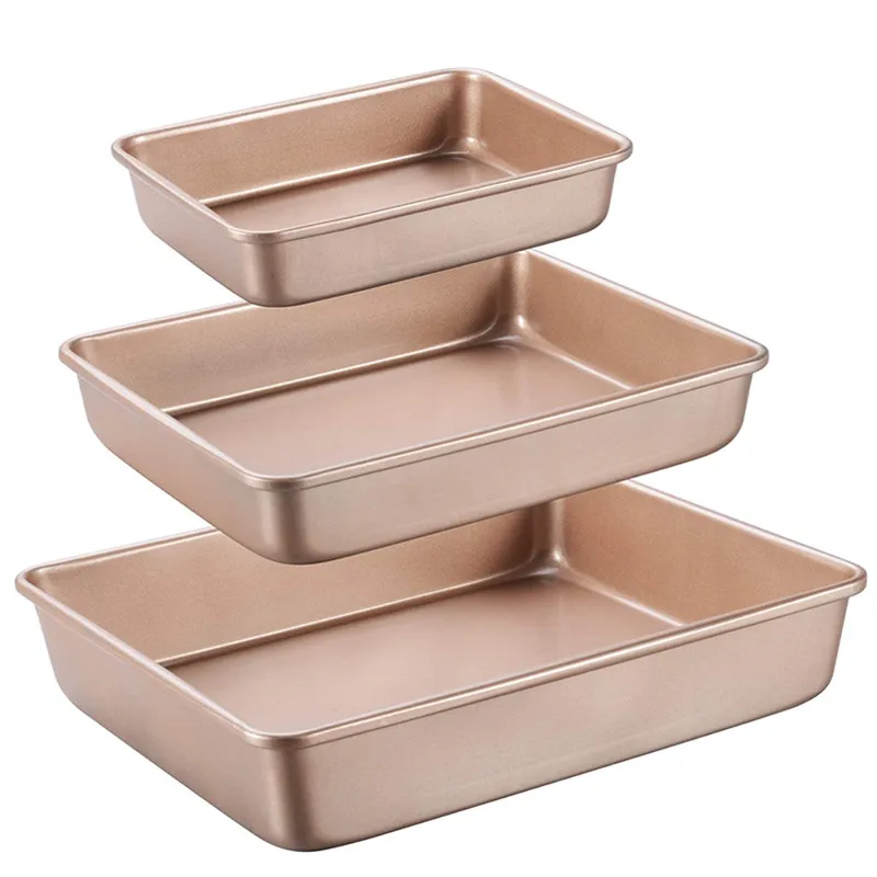 Springform Pan Set - Engrossar aço carbono dourado assadeira antiaderente
