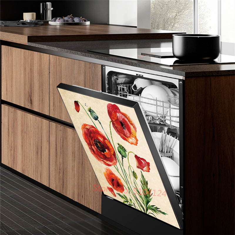 Auto-adesivo flor em vaso para - Kitchen Baking Cabinet avaliação e preço