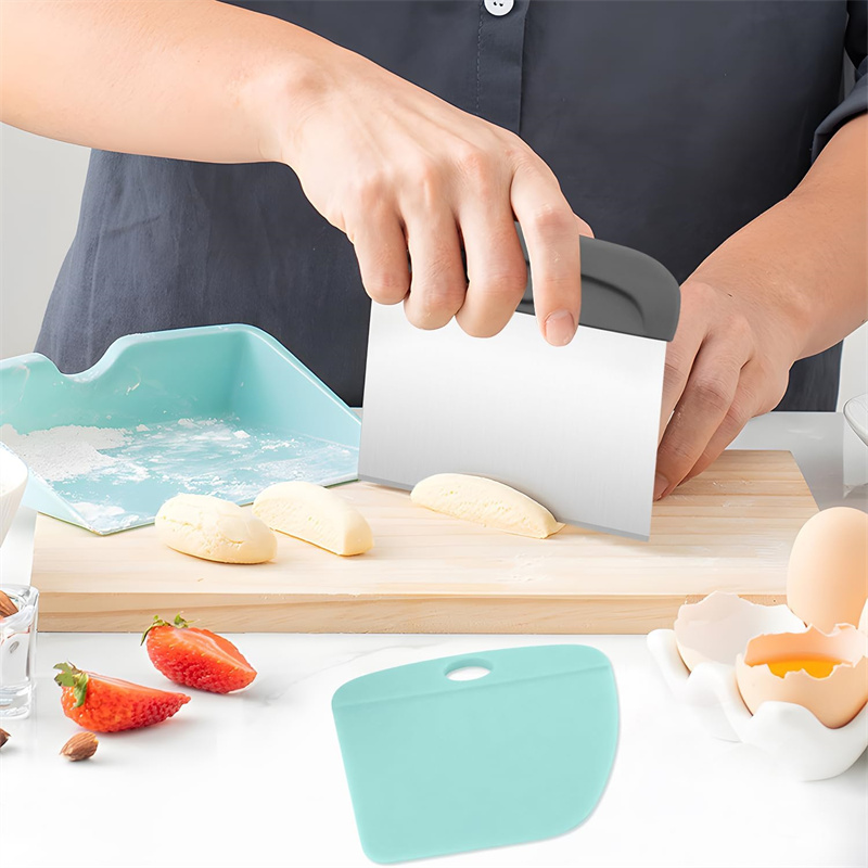 2 em 1 raspador de bancada cor - Bench Scraper Dough avaliação e preço