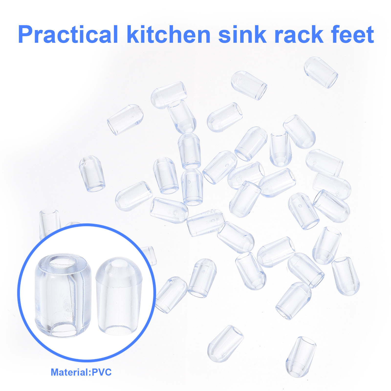 80 Peças Pés de Plástico Trans - Kitchen Baking Storage avaliação e preço