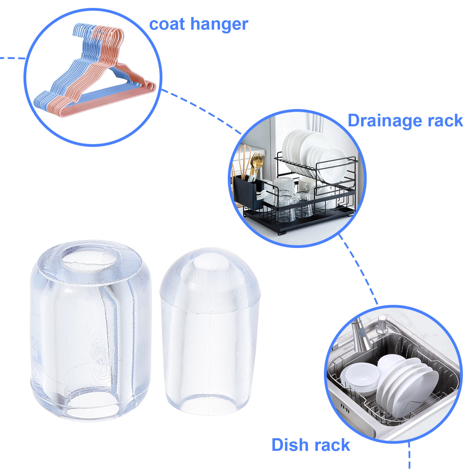 80 Peças Pés de Plástico Trans - Kitchen Baking Storage avaliação e preço