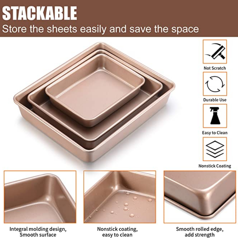 Engrossar aço carbono dourado  - Springform Pan Set avaliação e preço